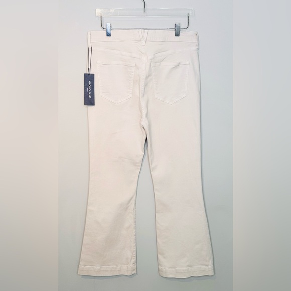 Veronica Beard Carson High-Rise Ankle Flare Jeans Ecru Women's NWT - Picture 5 of 16